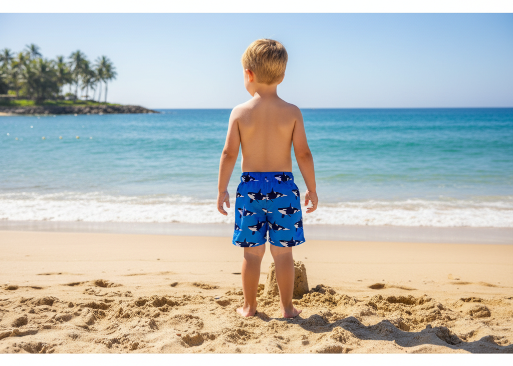 Blue Whale Swimsuit Short